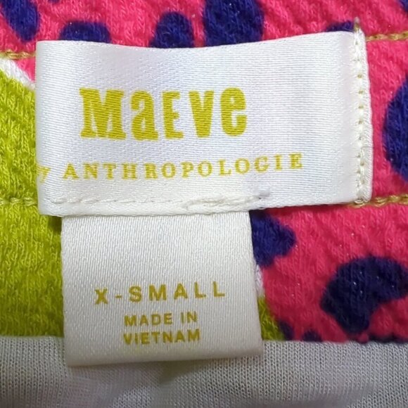 Maeve By Anthropologies Women's Skirt Size S Color Olive Pink Pull-on styling - Picture 9 of 11